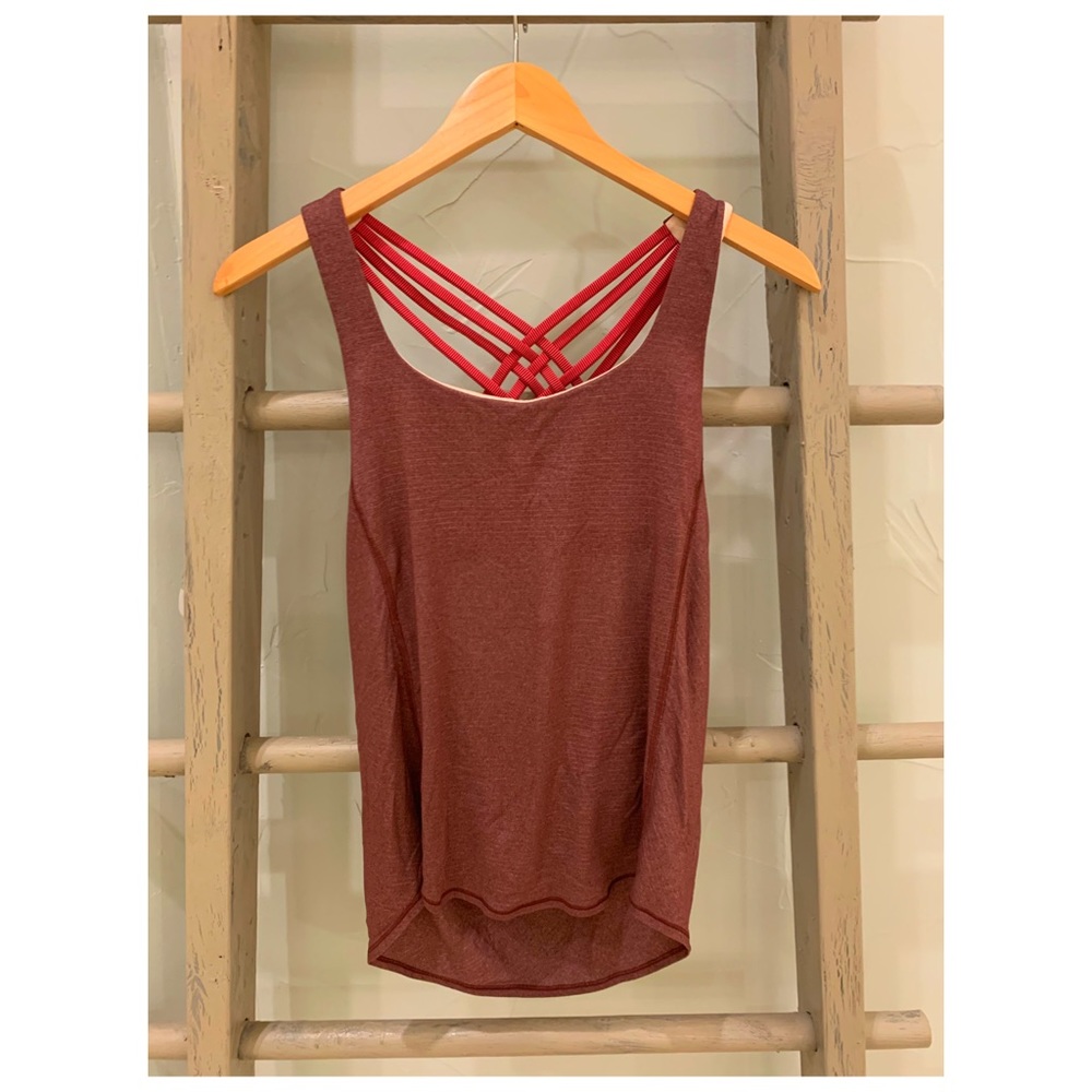 lululemon woman’s workout shirt with cross back